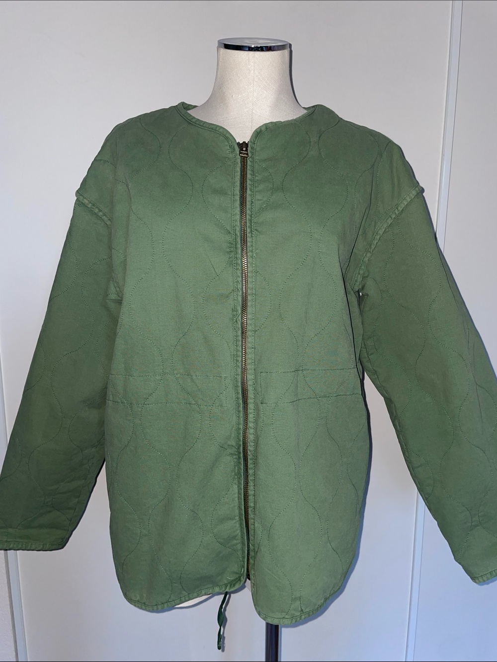 NWOT Universal Thread quilted cotton jacket with cinch waist tie